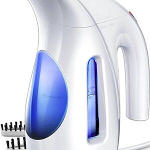 White and Blue Handheld Garment Steamer